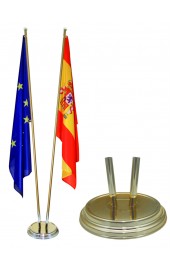 Indoor Gold Raumständer 2Fach glänzend