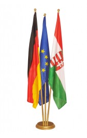 Indoor Gold Fahnenhalter 3Fach matt