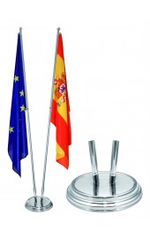 Indoor Silber Bodenhalterung 2Fach glänzend