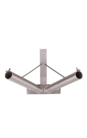 Rostfreier Fahnenhalter 2Fach