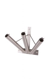 Rostfreier Fahnenhalter 3Fach