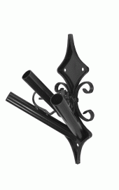 Schmiedestahl Fahnenhalter 3Fach