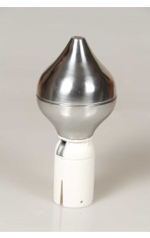 Fanenemast silber zwiebelkopf mit halter 56mm