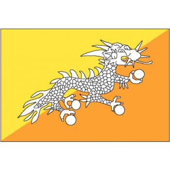 Bhutan Flagge