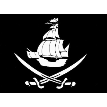 Piratenflagge mit Schiff