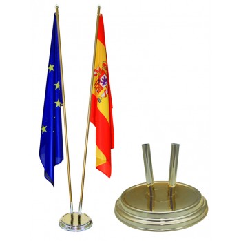 Indoor Gold Raumständer 2Fach glänzend