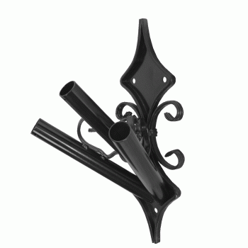 Schmiedestahl Fahnenhalter 3Fach